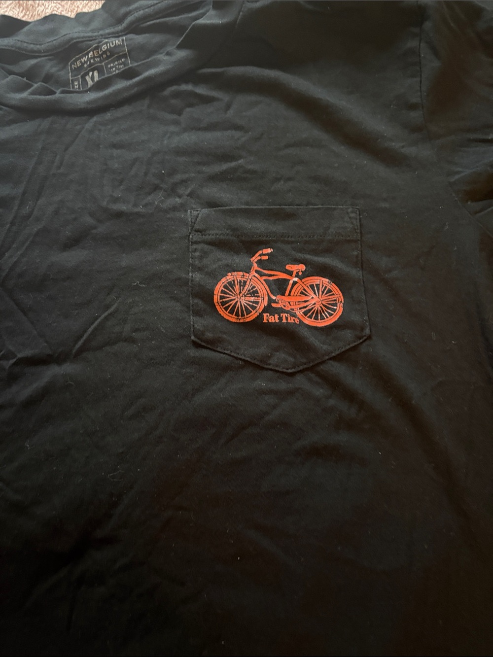 Fat Tire Women's Black Short Sleeve Pocket Tee